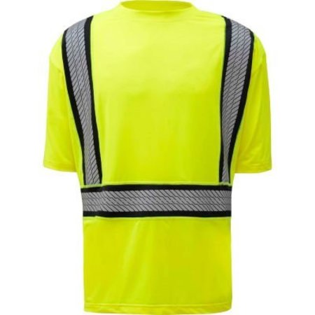 GSS SAFETY GSS Safety Class 2 Onyx Two-Tone Anti-Snag T-Shirt w/Segment Tape-Lime-LG 5701-LG